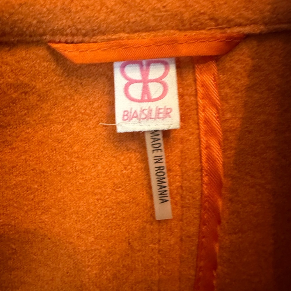 Basler Women's Orange Virgin Wool Coat - Picture 5 of 6